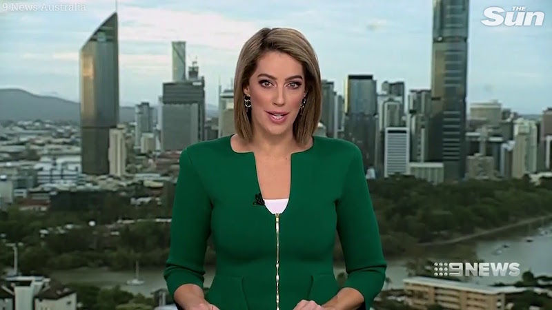 Newsreader shamed for penis-shaped jacket neckline